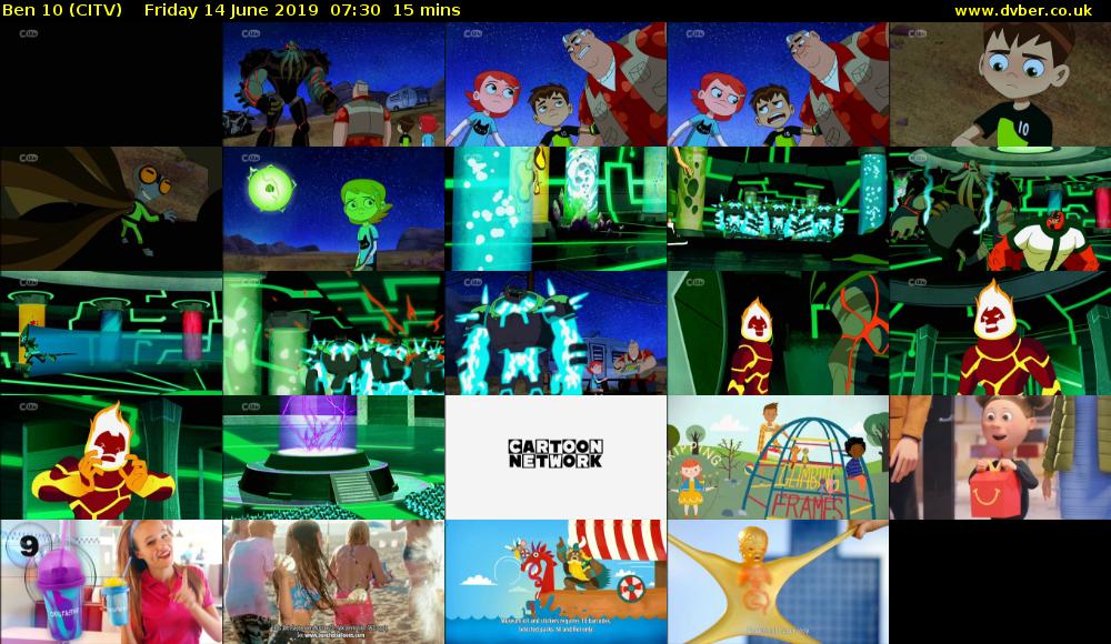 Ben 10 (CITV) Friday 14 June 2019 07:30 - 07:45