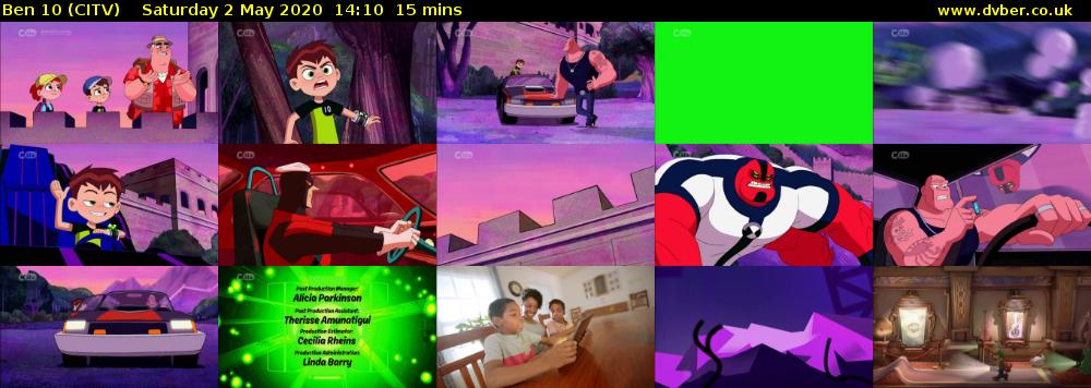 Ben 10 (CITV) Saturday 2 May 2020 14:10 - 14:25