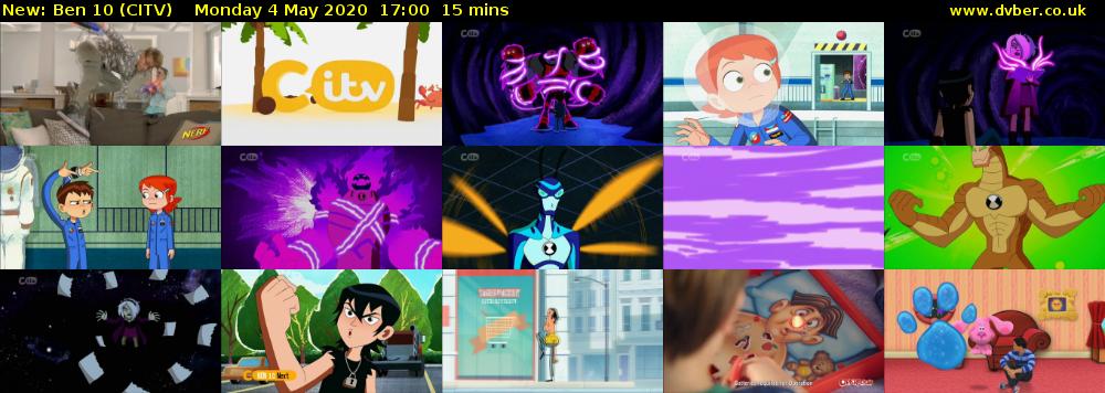 Ben 10 (CITV) Monday 4 May 2020 17:00 - 17:15