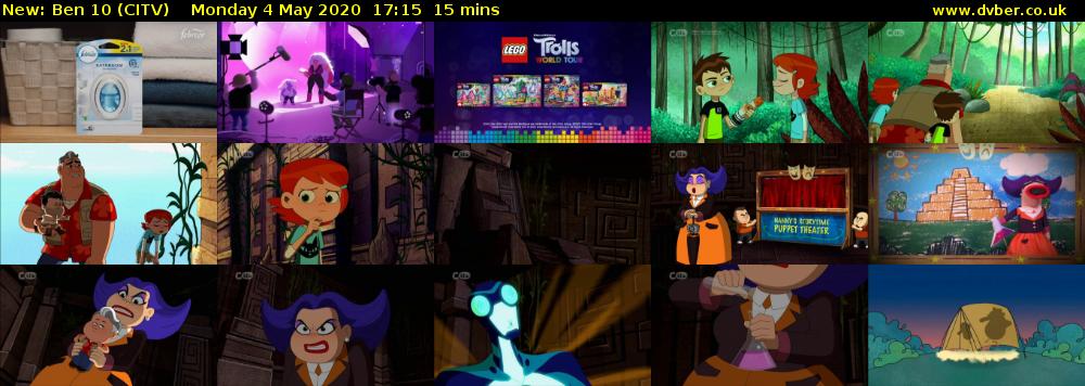 Ben 10 (CITV) Monday 4 May 2020 17:15 - 17:30
