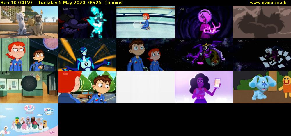 Ben 10 (CITV) Tuesday 5 May 2020 09:25 - 09:40