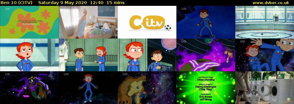 Ben 10 (CITV) Saturday 9 May 2020 12:40 - 12:55