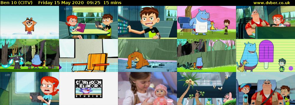Ben 10 (CITV) Friday 15 May 2020 09:25 - 09:40