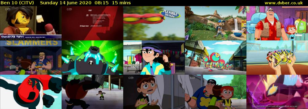 Ben 10 (CITV) Sunday 14 June 2020 08:15 - 08:30