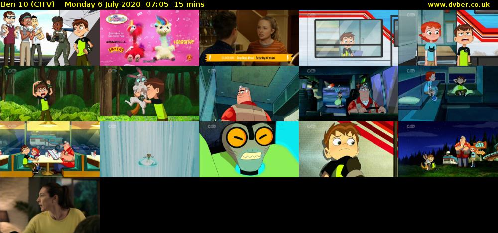 Ben 10 (CITV) Monday 6 July 2020 07:05 - 07:20