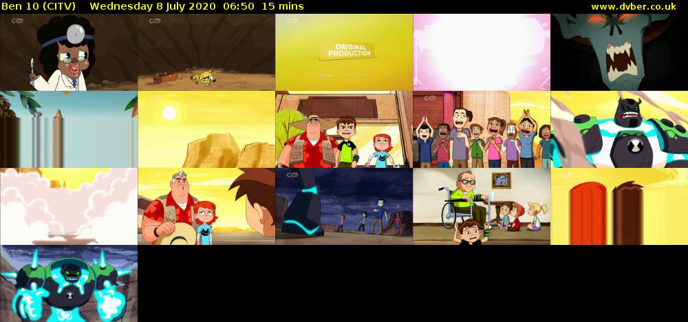Ben 10 (CITV) Wednesday 8 July 2020 06:50 - 07:05