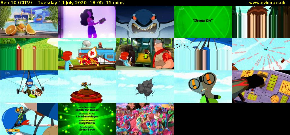 Ben 10 (CITV) Tuesday 14 July 2020 18:05 - 18:20