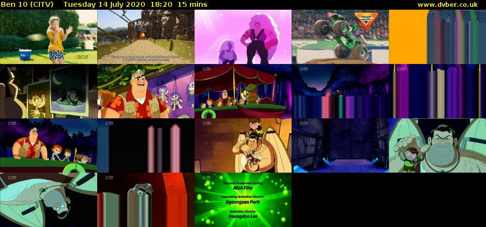Ben 10 (CITV) Tuesday 14 July 2020 18:20 - 18:35