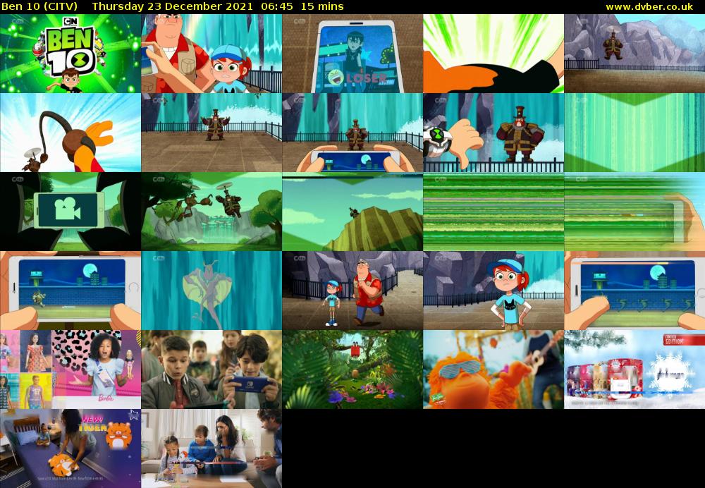 Ben 10 (CITV) Thursday 23 December 2021 06:45 - 07:00