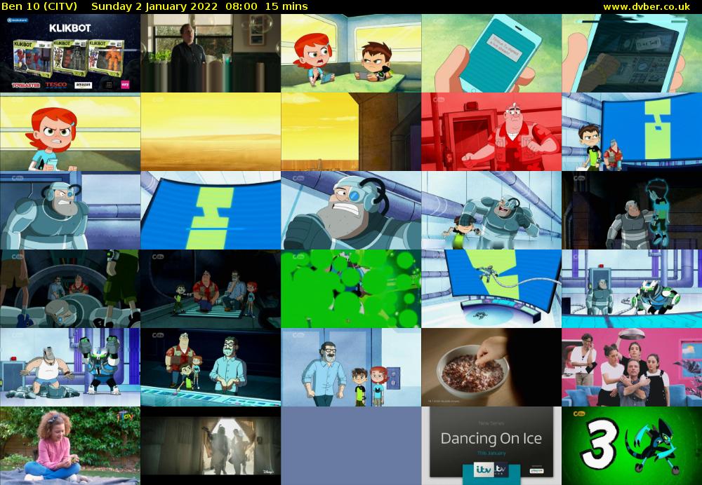 Ben 10 (CITV) Sunday 2 January 2022 08:00 - 08:15