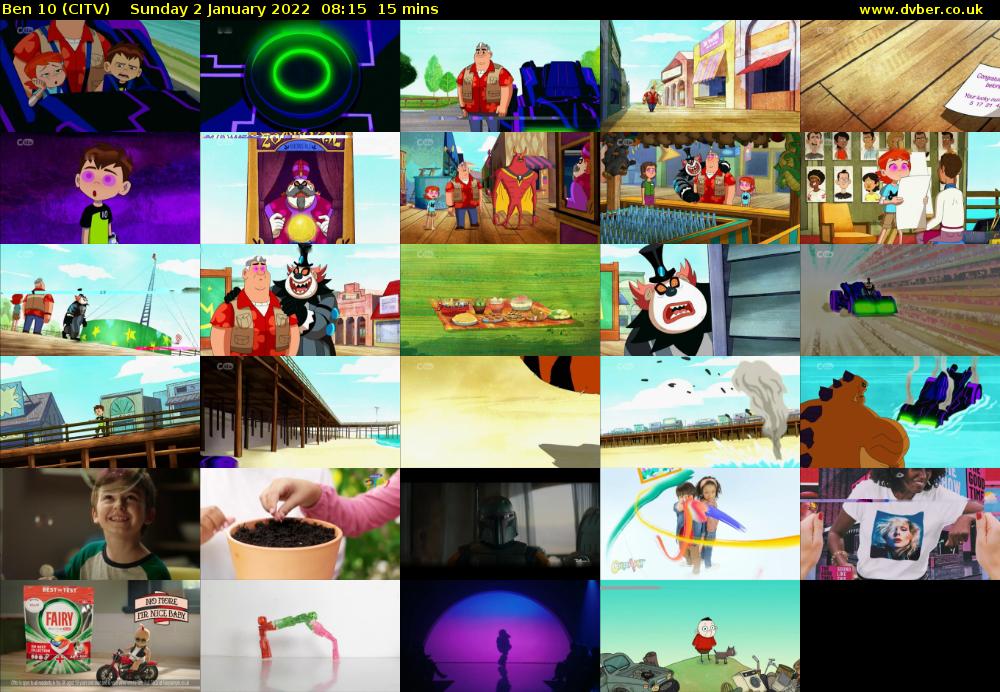 Ben 10 (CITV) Sunday 2 January 2022 08:15 - 08:30