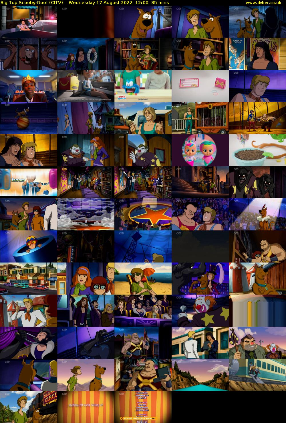Big Top Scooby-Doo! (CITV) Wednesday 17 August 2022 12:00 - 13:25