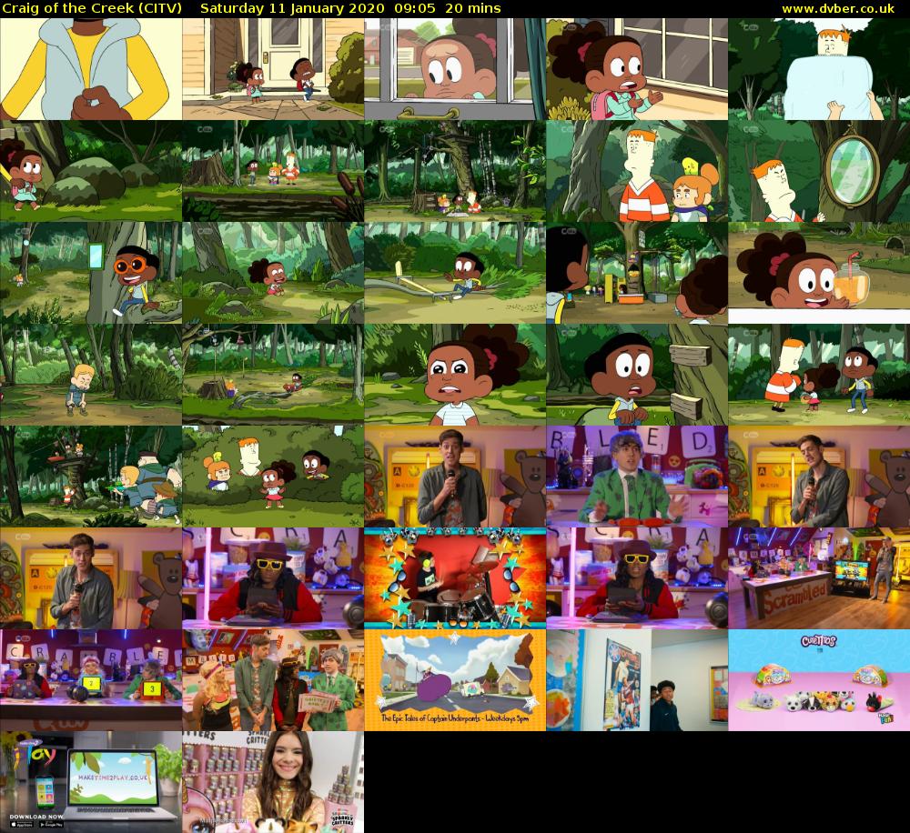 Craig of the Creek (CITV) Saturday 11 January 2020 09:05 - 09:25