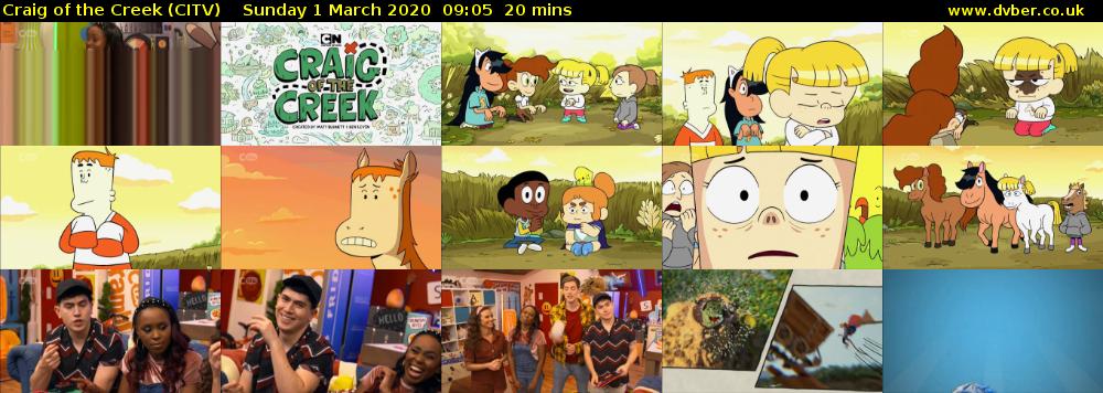 Craig of the Creek (CITV) Sunday 1 March 2020 09:05 - 09:25