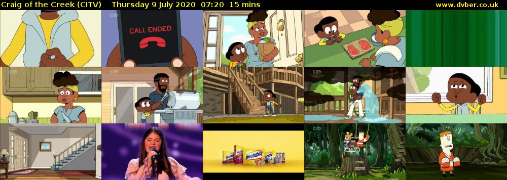 Craig of the Creek (CITV) Thursday 9 July 2020 07:20 - 07:35
