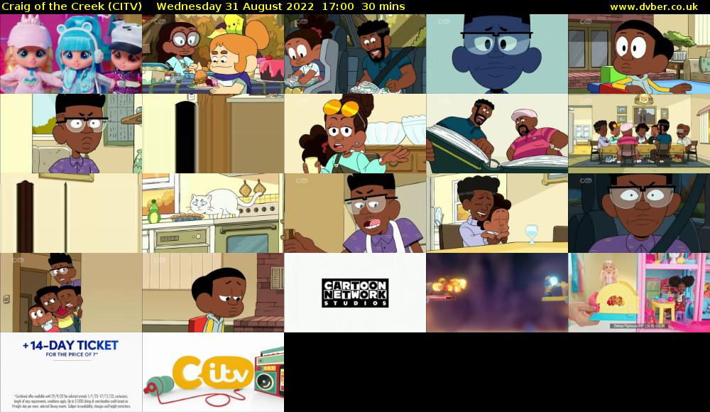 Craig of the Creek (CITV) Wednesday 31 August 2022 17:00 - 17:30