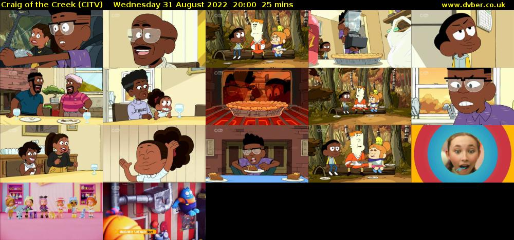 Craig of the Creek (CITV) Wednesday 31 August 2022 20:00 - 20:25