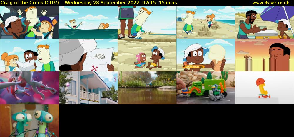 Craig of the Creek (CITV) Wednesday 28 September 2022 07:15 - 07:30
