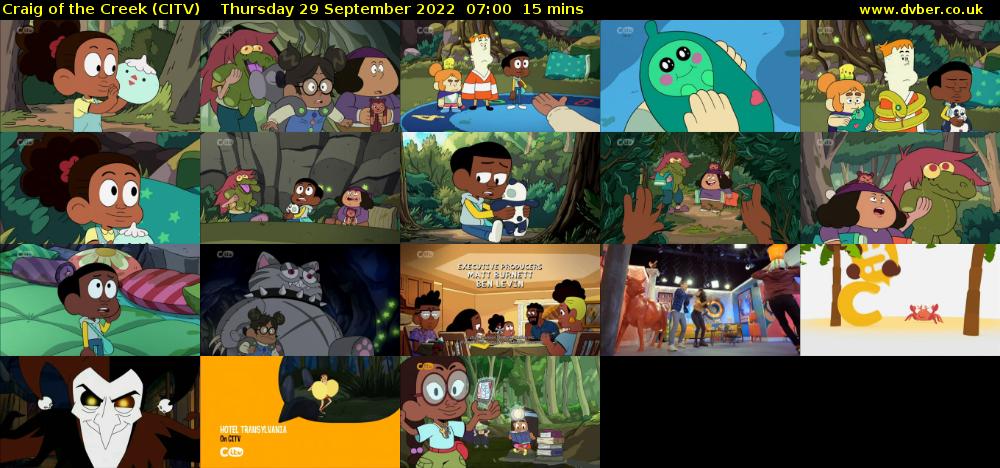 Craig of the Creek (CITV) Thursday 29 September 2022 07:00 - 07:15
