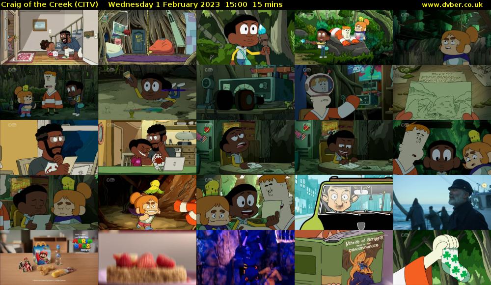 Craig of the Creek (CITV) Wednesday 1 February 2023 15:00 - 15:15
