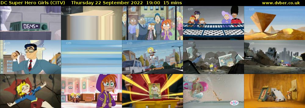 DC Super Hero Girls (CITV) Thursday 22 September 2022 19:00 - 19:15