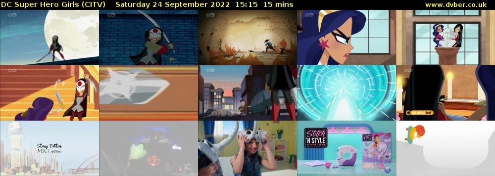 DC Super Hero Girls (CITV) Saturday 24 September 2022 15:15 - 15:30