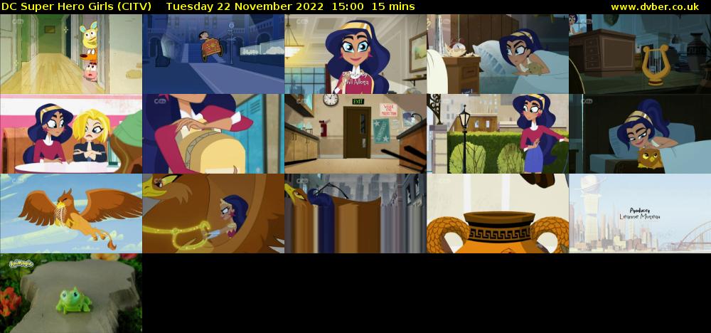 DC Super Hero Girls (CITV) Tuesday 22 November 2022 15:00 - 15:15