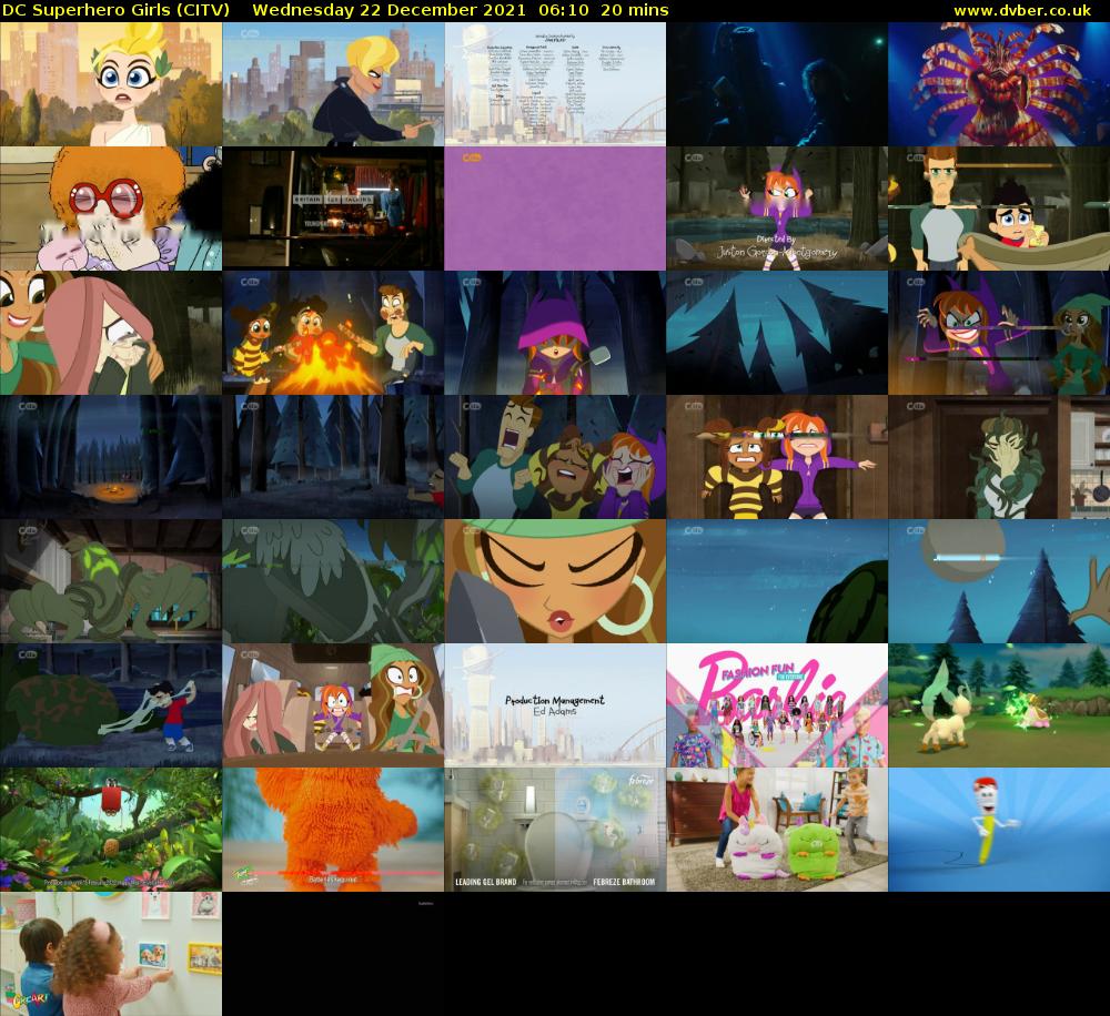 DC Superhero Girls (CITV) Wednesday 22 December 2021 06:10 - 06:30