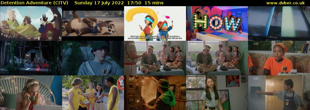 Detention Adventure (CITV) Sunday 17 July 2022 17:50 - 18:05