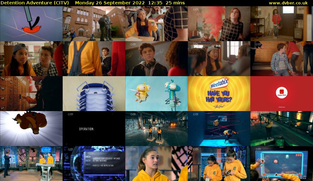 Detention Adventure (CITV) Monday 26 September 2022 12:35 - 13:00