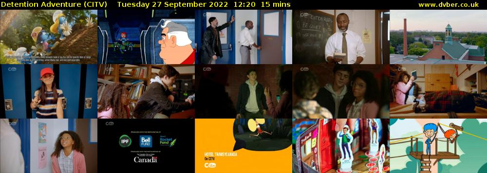 Detention Adventure (CITV) Tuesday 27 September 2022 12:20 - 12:35