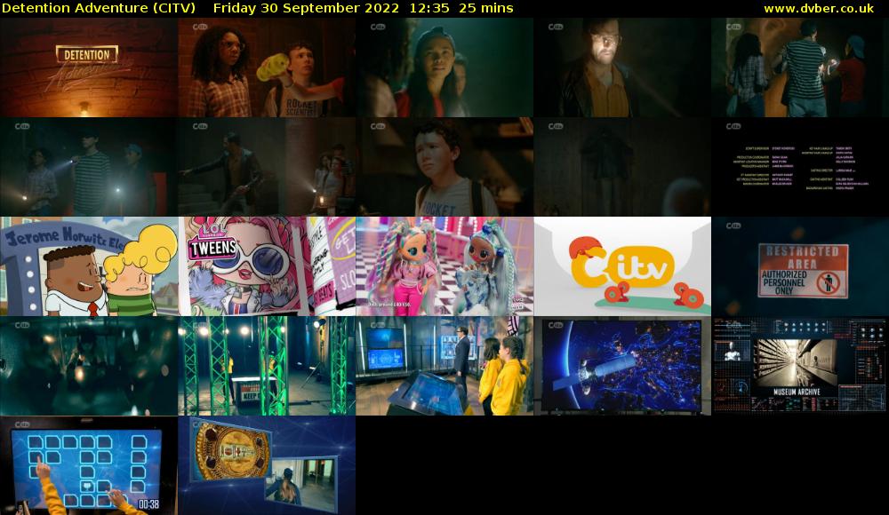 Detention Adventure (CITV) Friday 30 September 2022 12:35 - 13:00