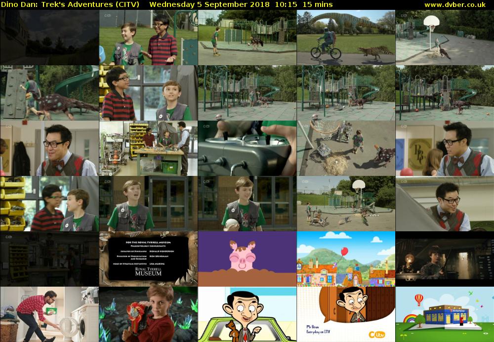 Dino Dan: Trek's Adventures (CITV) Wednesday 5 September 2018 10:15 - 10:30