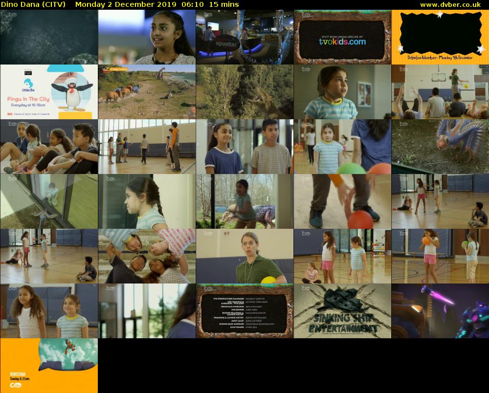 Dino Dana (CITV) Monday 2 December 2019 06:10 - 06:25