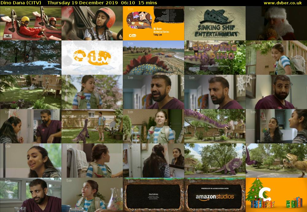 Dino Dana (CITV) Thursday 19 December 2019 06:10 - 06:25
