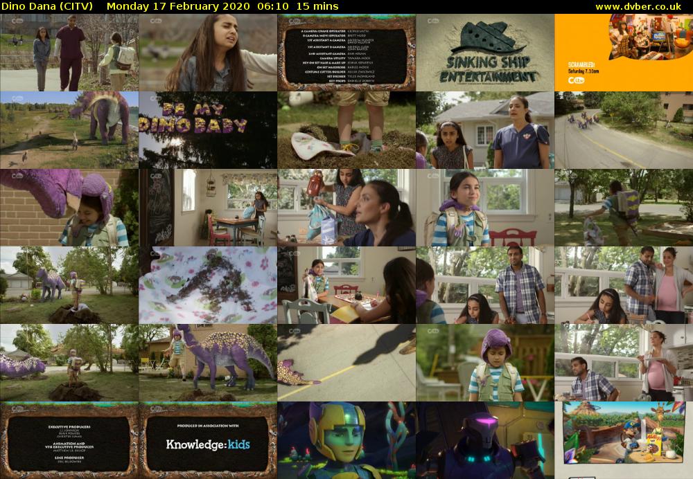 Dino Dana (CITV) Monday 17 February 2020 06:10 - 06:25