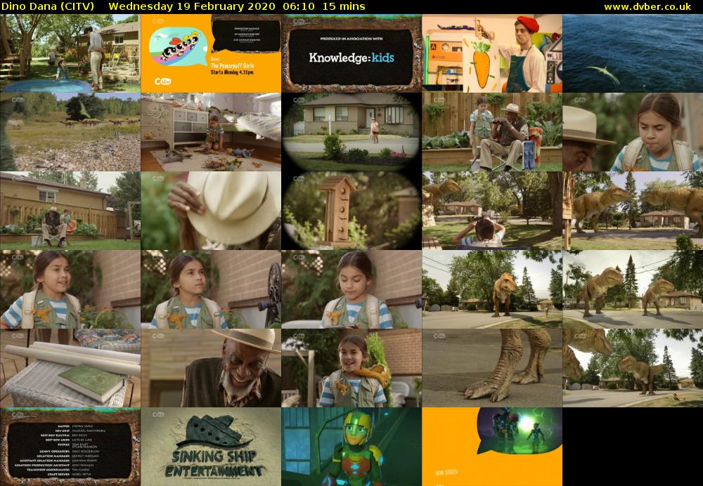 Dino Dana (CITV) Wednesday 19 February 2020 06:10 - 06:25