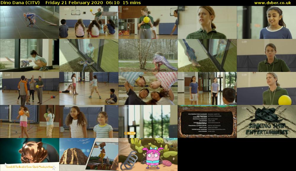 Dino Dana (CITV) Friday 21 February 2020 06:10 - 06:25