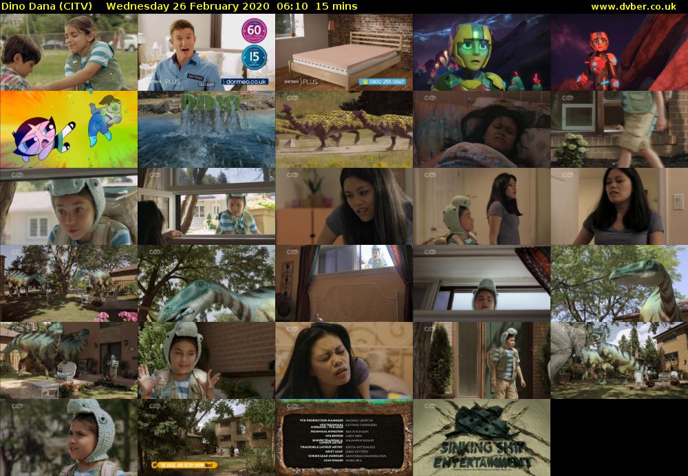 Dino Dana (CITV) Wednesday 26 February 2020 06:10 - 06:25