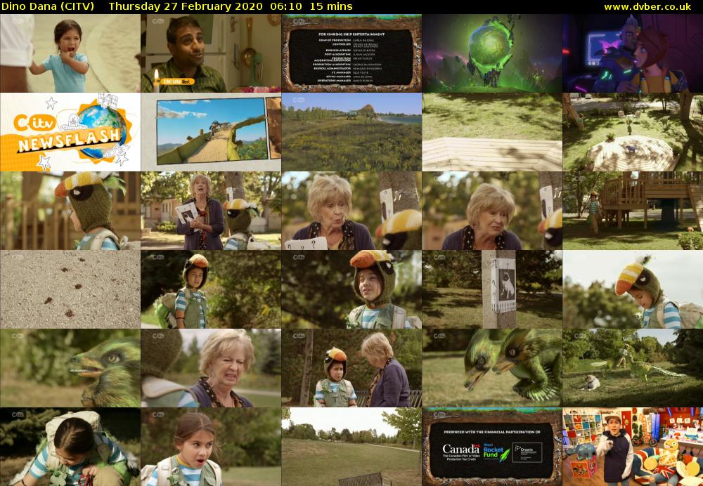 Dino Dana (CITV) Thursday 27 February 2020 06:10 - 06:25