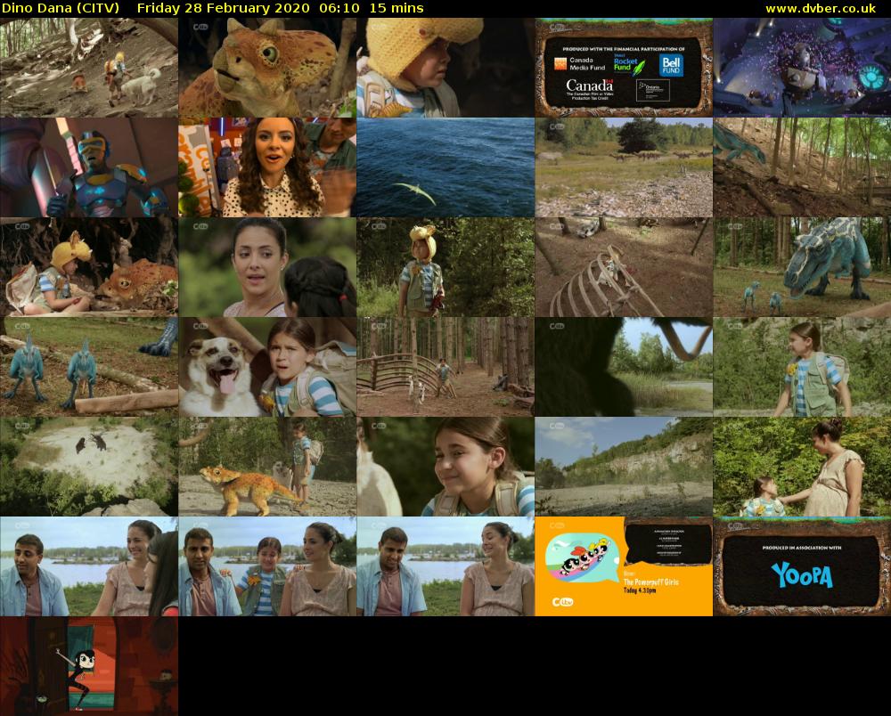 Dino Dana (CITV) Friday 28 February 2020 06:10 - 06:25