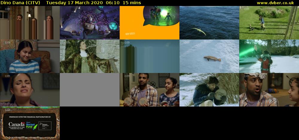 Dino Dana (CITV) Tuesday 17 March 2020 06:10 - 06:25