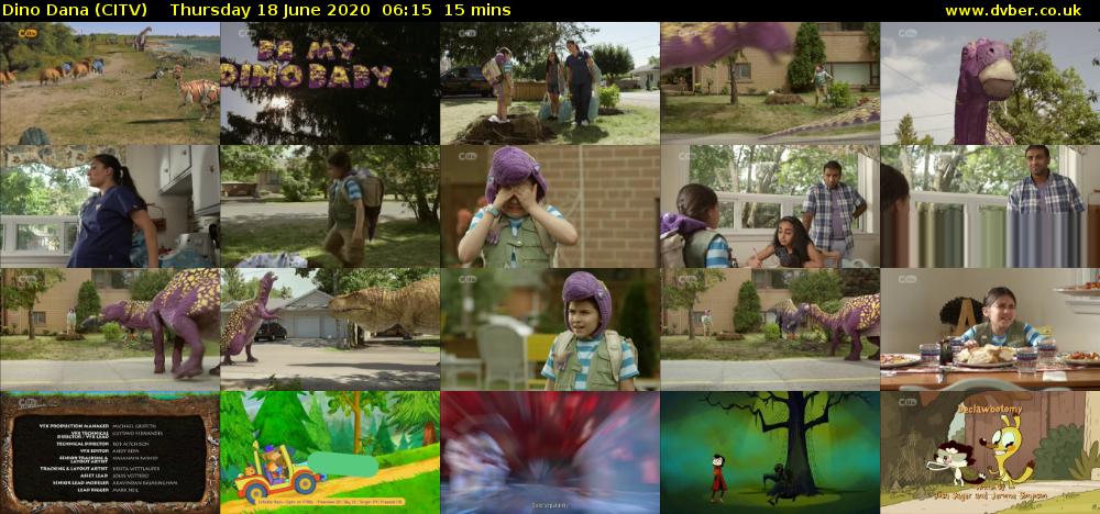 Dino Dana (CITV) Thursday 18 June 2020 06:15 - 06:30