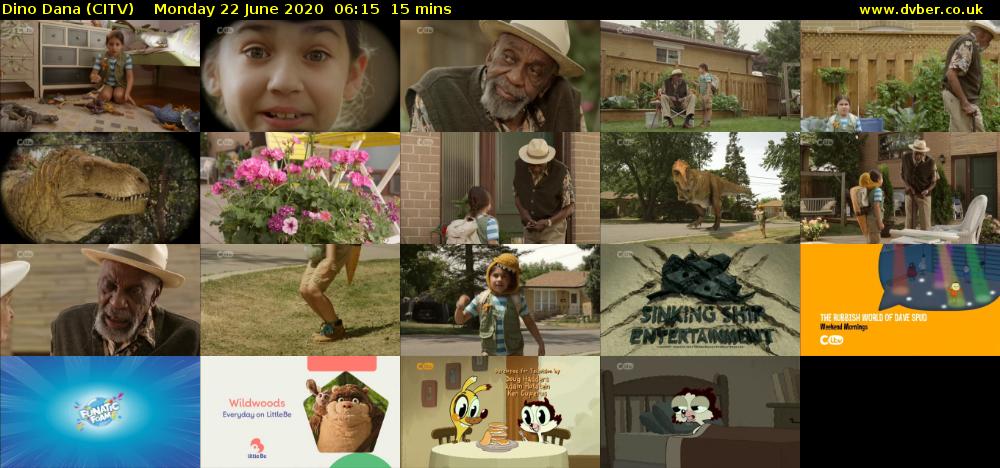 Dino Dana (CITV) Monday 22 June 2020 06:15 - 06:30