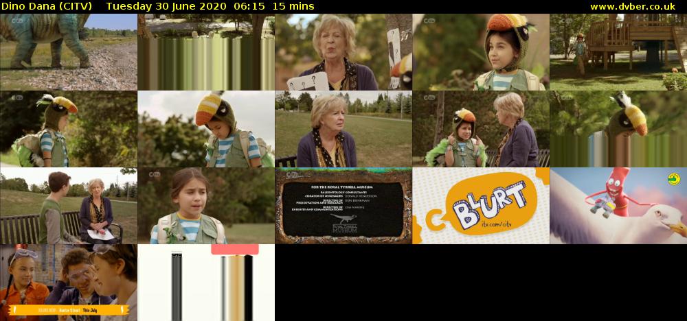 Dino Dana (CITV) Tuesday 30 June 2020 06:15 - 06:30