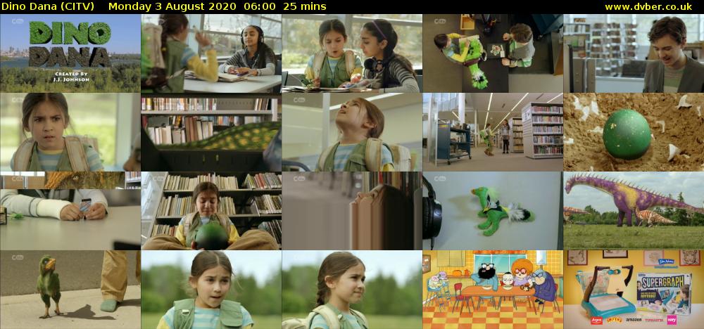 Dino Dana (CITV) Monday 3 August 2020 06:00 - 06:25