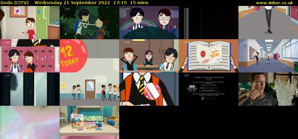 Dodo (CITV) Wednesday 21 September 2022 17:15 - 17:30