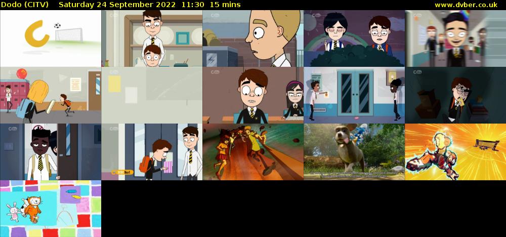 Dodo (CITV) Saturday 24 September 2022 11:30 - 11:45