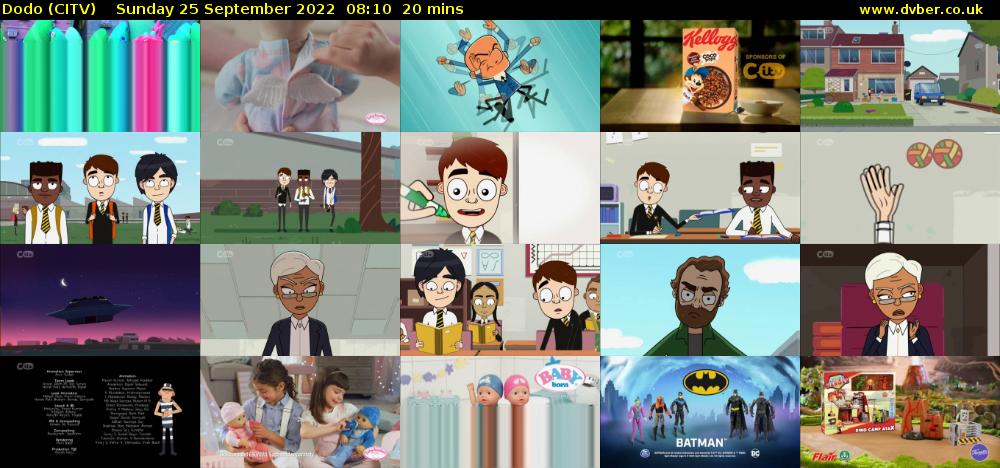 Dodo (CITV) Sunday 25 September 2022 08:10 - 08:30