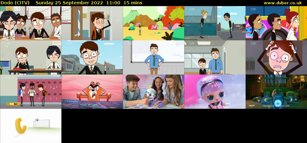 Dodo (CITV) Sunday 25 September 2022 11:00 - 11:15